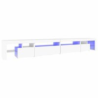 mueble de tv con luces led blanco 290x365x40 cm vidaxl