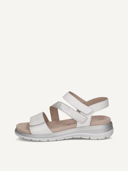 CAPRICE Sandal, white, made of Leather without heel, Size 37