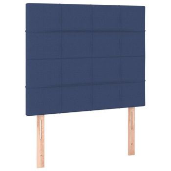 Juego De 2 Cabeceros Cama | Panel De Cabecera De Tela Azul 90x5x78/88 Cm