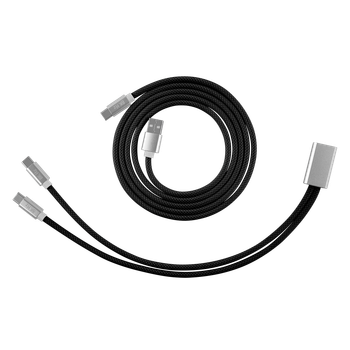 Cable Trenzado EPOMAKER Macaron PRO de 1.8m, 2 en 1, para Dos Dispositivos, Apto para Teclado y Ratón de Juego