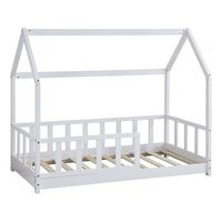 cama-cabina de madera charlotte - blanco - 80 x 160 cm