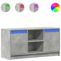 mueble de tv  mueble de salon  gabinete de tv led madera ingenieria gris hormigon 100x34x50 cm