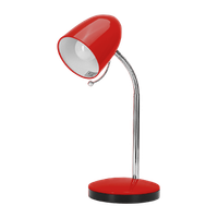 aigostar - flexo led escritorio e27max 11w cable 15 m con interruptor h35cm bombilla no incluida roja