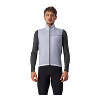 chaleco cortavientos castelli squadra stretch gris oscuro talla l