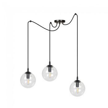 Lámpara colgante fedora transparente (3 luces)