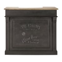 mueble bar de 116 cm de mango y mdf gris carbon