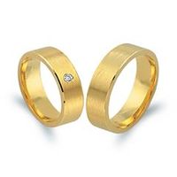 alianzas oro amarillo 18 quilates con diamante