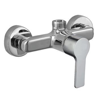 Kibath Grifo Columna Ducha Monomando Pin Acabado Cromo Brillo Fabricado En Latón