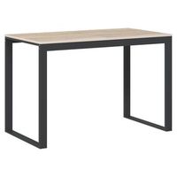 mesa de escritorio  escritorio de despacho  escritorio de madera de ingenieria negro y roble 110x60x73 cm