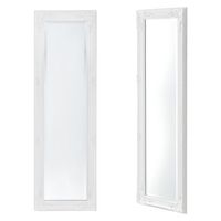 espejo de pared - cuerpo entero - livorno - 132 x 42 x 35 cm - marco de madera de eucalipto - decoracion de salon recibidor dormitorio - blanco encasa