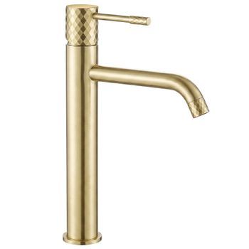 Grifo De Lavabo Lungo Brush Gold High