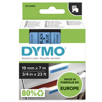 cinta rotuladora d1 19mmx7m negroazul dymo s0720860