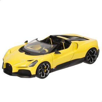 Burago - Maqueta Coche Bugatti Mistral Amarillo Y Negro, Escala 1:18, Die-cast Metal