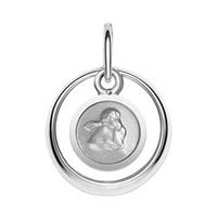 anillo de bautizo de plata 925 colgante angel pulido