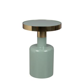 Mesa auxiliar esmaltada en verde agua