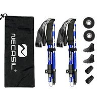 bastones de senderismo ultraligeros 5 tramos 1 par blue