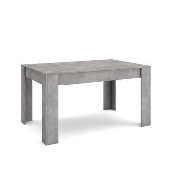 Mesa Comedor | Mesa Fija Cocina Y Salón | 140x90x76 Cm | Para 6 Comensales | Muebles Comedor | Estilo Moderno | Cemento