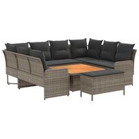 juegos de muebles 7 uds gris y gris oscuro ratan sintetico vidaxl