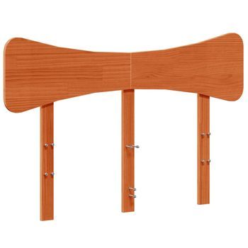 Cabecero Cama Mueble De Dormitorio De Cama Madera Maciza De Pino Cera 135 Cm Marrón M02_0005731