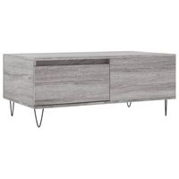 mesa de centrormesa auxiliarrmesa de cafe madera contrachapada gris sonoma 90x50x365 cm