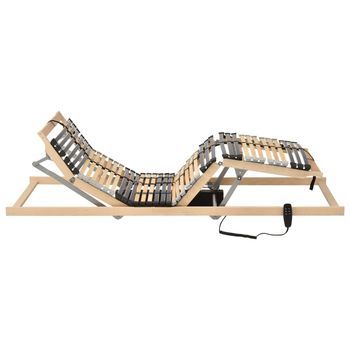 Cama Individual | Cama Para Adultos | Somier De Láminas Eléctrico 42 Láminas 7 Regiones 100x200 Cm