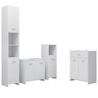 juego de muebles de bano 4 piezas blanco vidaxl