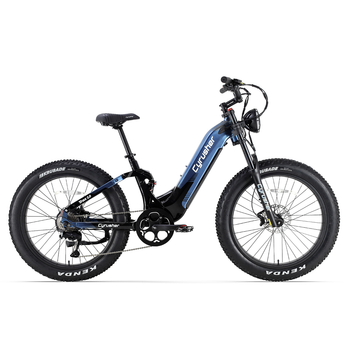Bicicleta De Montaña Eléctrica Cyrusher Trax 2.0, Suspensión Completa, Batería De 52 V 20 Ah, Motor Bafang, Azul