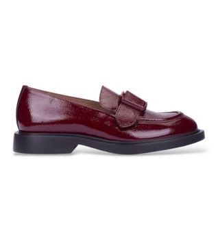 Wonders para mujer. A-5303 Mocasines de Piel Lack granate (40), Plano, Ninguno, Clásico, Charol