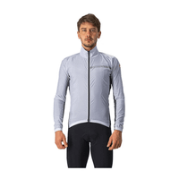 chaqueta cortavientos castelli squadra stretch gris plateado talla xl