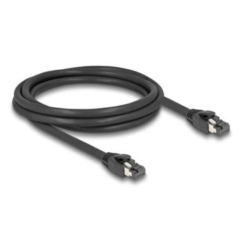 Cable de red Delock RJ45 Cat.8.1 S/FTP 2 m hasta 40 Gbps negro
