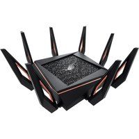 rog rapture gt-ax11000 wifi cable  fibre router - ax 11000 tri-band green