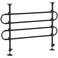 pawhut separador de coche para perros ajustable en ancho y altura 87-135x60-105 cm reja de proteccion para maletero automovil negro   aosom espana