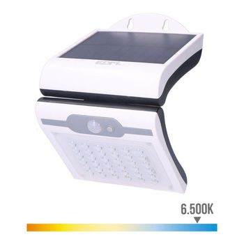 EDM Aplique LED Solar Blanco Sensor de Movimiento 6500 K 2 W 220 lm
