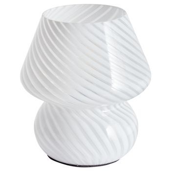 Lámpara De Mesa De Vidrio Moderna De Lectura Para Oficina Dormitorio Blanco Lobo