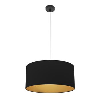 Colgante anuska 1xe27 negro/negro-oro regx50x50 cm