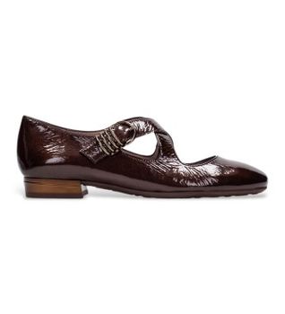 Hispanitas para mujer. HI265096 Zapatos de Piel Oslo marrón (37), Plano, 1 a 3cm, Hebilla, Casual
