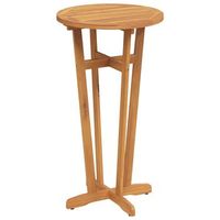 mesa alta de jardin  mesa de exterior madera maciza de acacia o60x105 cm