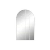 espejo hierro cristal 70x25x120 ventana blanco