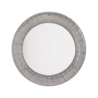 espejo de pared redondo plateado 80 cm pieza decorativa pintada channay