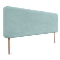 dhome cabecero tapizado en pana con patas redondeado para pared acusticos cabeceros absorbentes cabezal cama dormitorio verde agua 160cm