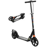 aiyaplay patinete ninos patinete plegable de 2 ruedas manillar con 4 ajustes de altura 94 x 36 x 88-103 cm negro