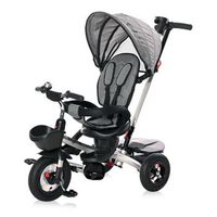 triciclo evolutivo zippy air con asiento reversible y ruedas de goma  de lorelli - gris