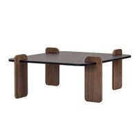 mesa baja de madera marais - 90 x 90 x 35 cm - negra