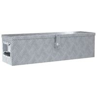 caja de aluminio 805x22x22 cm plateada vidaxl