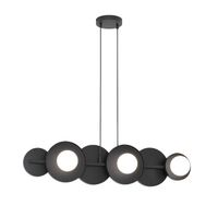 lampara colgante aurevo negro 6 luces