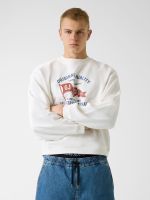 sudadera de corte cuadrado impresa