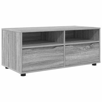 Mueble De Tv | Mueble De Salón | Gabinete De Tv Con Cajón Gris Sonoma 100 X 48 X 43 Cm