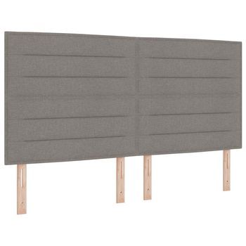 Cama Tipo Box Spring Con Colchón Taupé 180 X 200 Cm Tela Vidaxl