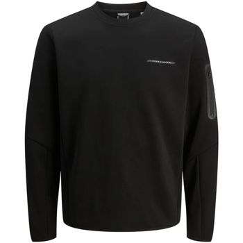 Jack & Jones Jersey 12272763 JCOFUSION PRINT SWEAT CREW NECK BLACK para hombre