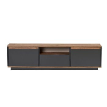 Mueble de tv con 3 abatibles y 1 nicho l160 cm - efecto
